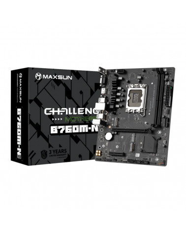 Материнская плата MS-Challenger B760M-N D5, B760, 2xDDR5, 1xPCIEx16 1xPCIEx4,2xM.2, Front2xUSB3 ,4xUSB2, Rear4xUSB3 ,2xUSB2, 3xS