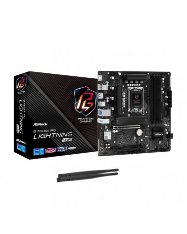 Материнская плата ASRock B760M PG LIGHTNING WIFI, Socket 1700, Intel®B760, 4xDDR5-4800, HDMI+DP, 2xPCI-Ex16, 1xPCI-Ex1, 4xSATA3(