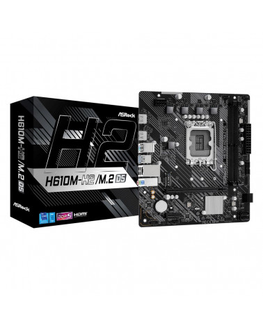 Материнская плата ASRock H610M-H2/M.2 D5, Socket 1700, Intel®H610, 2xDDR5-4800, HDMI+HDMI, 1xPCI-Ex16, 1xPCI-Ex1, 4xSATA3, 1xM.2