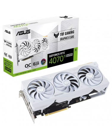 Видеокарта ASUS TUF-RTX4070TIS-O16G-WHITE-GAMING /RTX4070TIS ,HDMI*2,DP*3,16G,D6X