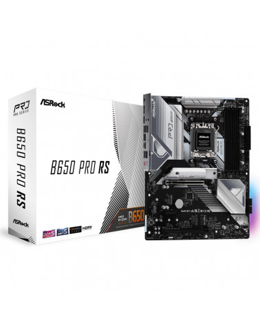 Материнская плата ASRock B650 PRO RS, Socket AM5, AMD B650, 4xDDR5-5200, HDMI+DP, 2xPCI-Ex16, 1xPCI-Ex1, 4xSATA3(RAID 0/1/10), 3