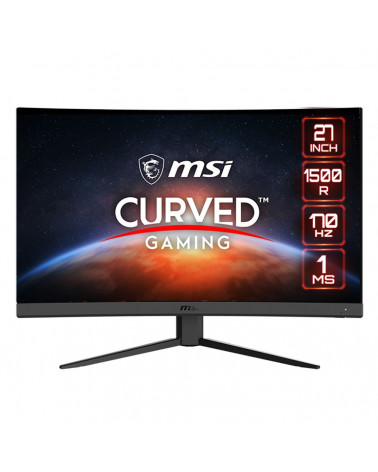 Монитор 27" MSI G27CQ4 E2 Black (VA, 2560x1440, HDMI+HDMI+DP, 1 ms, 178°/178°, 250 cd/m, 3000:1 (100M:1), 170Hz, Curved) 