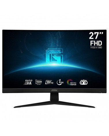 Монитор 27" MSI G27C4 E3 Black (VA, 1920x1080, HDMI+HDMI+DP, 1 ms, 178°/178°, 250 cd/m, 3000:1 (100M:1), 180Hz, Curved) 