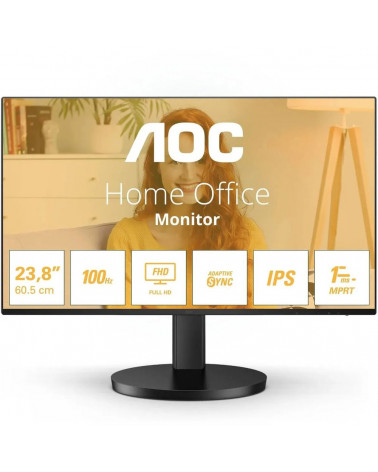 Монитор 23.8" AOC 24B3HA2 Black (IPS, 1920x1080, D-sub+HDMI, 1 ms, 178°/178°, 250 cd/m, 1300:1, 100Hz, MM) 