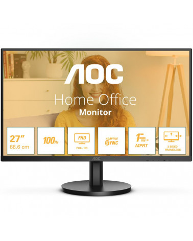 Монитор 27" AOC 27B3HMA2 Black (VA, 1920x1080, D-Sub+HDMI, 4 ms, 178°/178°, 250 cd/m, 3000:1, 100Hz, MM) 