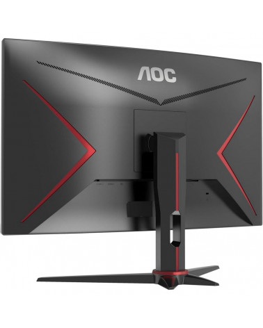 Монитор 27" AOC CQ27G2SE Black-Red  (VA, изогнутый, 2560x1440, 165Hz, 1 ms, 178°/178°, 250 cd/m, 80M:1, +2xHDMI 2.0, +DisplayPor