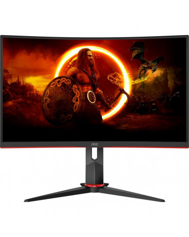 Монитор 27" AOC  C27G2Z3 Black-Red  (VA, изогнутый, 1920x1080, 280Hz, 0.5 ms, 178°/178°, 300 cd/m, 80M:1, +2xHDMI 2.0, +DisplayP