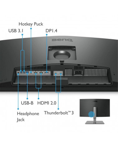 Монитор 27" BenQ PD2725U Grey (3840x2160, IPS, 60Hz, 1200:1, 400cd, 5ms, 2*HDMI, DP 4*USB 3.0 Thunderbolt 3, Speakers, Height ad