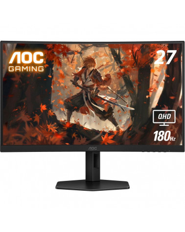 Монитор 27" AOC CQ27G4X Black  (VA, изогнутый, 2560x1440, 180Hz, 0.5 ms, 178°/178°, 300 cd/m, 80M:1, +2xHDMI 2.0, +DisplayPort 1