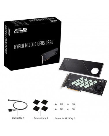 Плата расширения ASUS HYPER M.2 X16 GEN5 CARD /PCIE 5.0 M.2 X16, ADD ON CARD 