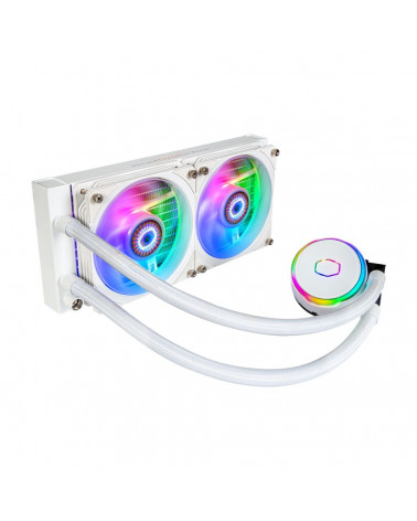 Жидкостная система охлаждения Cooler Master PL240 Flux WHITE, LGA1700  |MLY-D24M-A23PZ-RW| PL240 Flux WHITE, 240 x 27mm wide rad