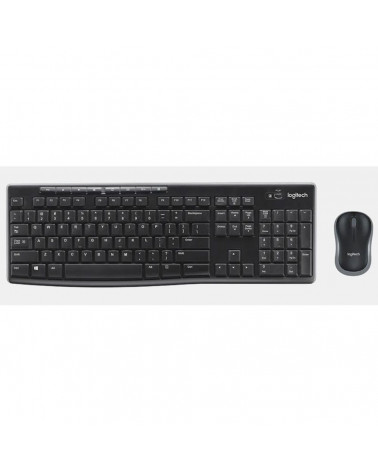 Комплект клавиатура и мышь Logitech Комплект беспроводной Logitech MK270 |920-004518| клавиатура черная, 112 клавиш с защитой от