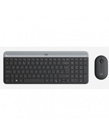 Комплект клавиатура и мышь Logitech Комплект беспроводной Logitech MK470 Slim |920-009206| клавиатура черно-серая, токопрофильна