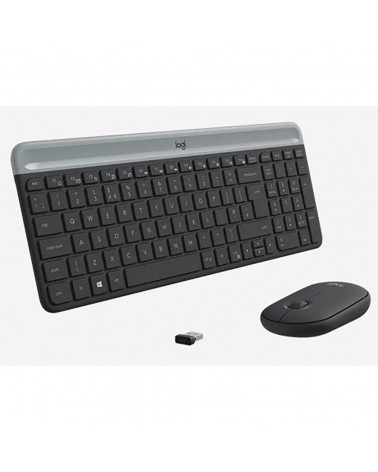 Комплект клавиатура и мышь Logitech Комплект беспроводной Logitech MK470 Slim |920-009206| клавиатура черно-серая, токопрофильна