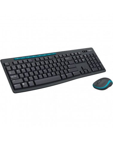 Комплект клавиатура и мышь Logitech Комплект беспроводной Logitech MK275 |920-008535| клавиатура черная, 112 клавиш с защитой от