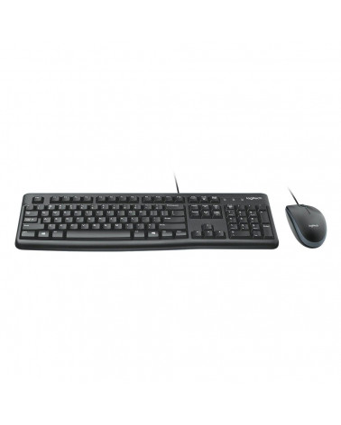 Комплект клавиатура и мышь Logitech Комплект Logitech Desktop MK120 (920-002561) клавиатура K120 черная, 104 клавиши с защитой о