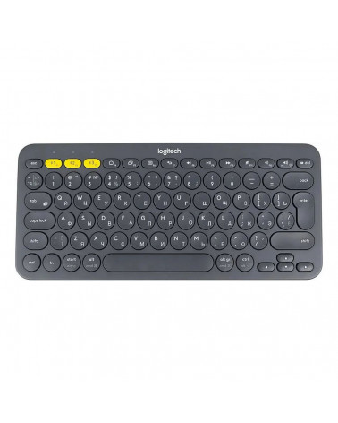 Клавиатура беспроводная Logitech K380 Multi-Device Bluetooth Keyboard Gray серая, копактная, 79 круглых клавиш, Bluetooth 3,0, п