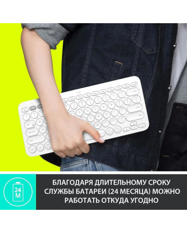 Клавиатура беспроводная Logitech K380 Multi-Device Bluetooth Keyboard Gray серая, копактная, 79 круглых клавиш, Bluetooth 3,0, п