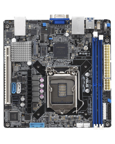 Материнская плата ASUS P12R-I Mini-ITX, LGA 1200, 2x DDR4 DIMM (to 64GB ECC UDIMM), 6x USB 3.0 (4 rear), 6x SATA (4 in MiniSAS H