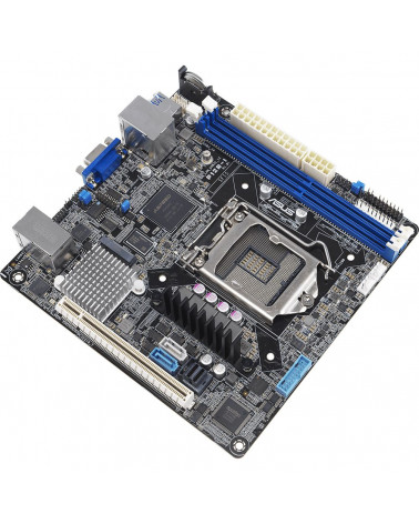 Материнская плата ASUS P12R-I Mini-ITX, LGA 1200, 2x DDR4 DIMM (to 64GB ECC UDIMM), 6x USB 3.0 (4 rear), 6x SATA (4 in MiniSAS H