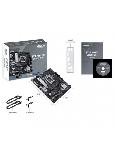 Материнская плата ASUS PRIME B660M-K D4 /LGA1700,B660,USB3.2 GEN 1,MB (90MB1950-M1EAY0) /LGA1700,B660,USB3.2 GEN 1,MB (90MB1950-