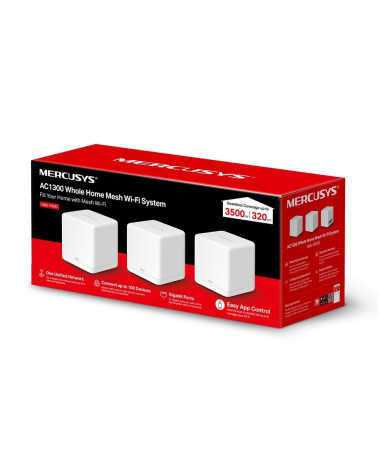 Точка доступа Wi-Fi Mercusys Halo H30G(3-pack) AC1300 Домашняя Mesh Wi-Fi система