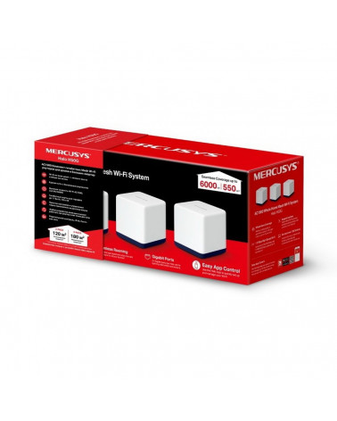 Точка доступа Wi-Fi Mercusys Halo H50G(3-pack) AC1900 Домашняя Mesh Wi-Fi система  (006662)