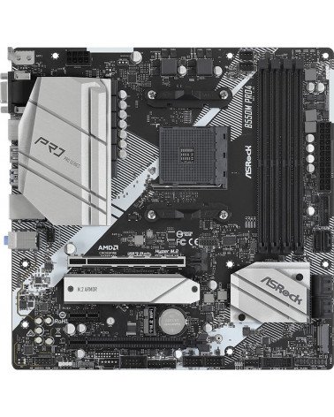 Материнская плата ASRock B550M PRO4, Socket AM4, AMD B550, 4xDDR4-3200, D-SUB+HDMI+DP, 2xPCI-Ex16, 1xPCI-Ex1, 6xSATA3(RAID 0/1/1