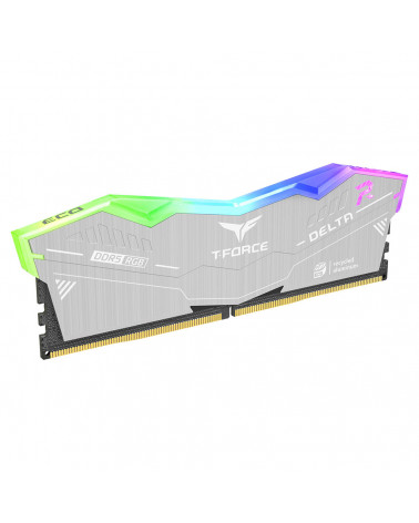 Модуль памяти DDR5 TEAMGROUP T-Force Delta RGB ECO 32GB (2x16GB) 6000MHz CL38 (38-46-46-76) 1.25V / FF2D532G6000HC38GDC01 / Silv