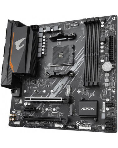 Материнская плата Gigabyte B550M AORUS ELITE, Socket AM4, AMD B550, 4xDDR4-3200, DVI-D+HDMI, 2xPCI-Ex16, 1xPCI-Ex1, 4xSATA3(RAID