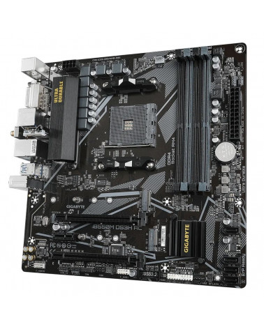 Материнская плата Gigabyte B550M DS3H AC, Socket AM4, AMD A520, 4xDDR4-3200, DVI-D+HDMI, 2xPCI-Ex16, 1xPCI-Ex1, 4xSATA3(RAID 0/1