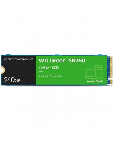 Твердотельный накопитель SSD Western Digital M.2 2280 240GB WD Green Client SSD WDS240G2G0C PCIe 3.0 x4  6Gb/s, 2400/900, 3D TLC