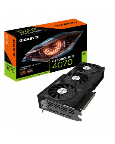 Видеокарта Gigabyte RTX4070 WINDFORCE OC V2 12GB GDDR6 192bit 3xDP HDMI 3FAN RTL