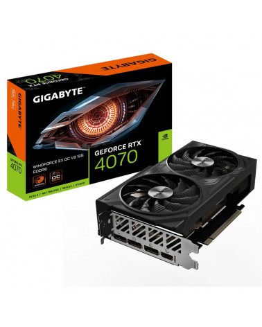 Видеокарта Gigabyte RTX4070 WINDFORCE 2X OC V2 12GB GDDR6 192bit 3xDP HDMI 2FAN RTL