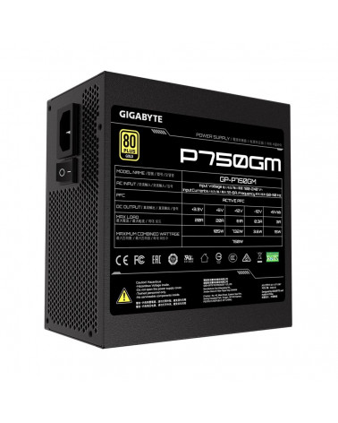 Блок питания Gigabyte P750GM GP-P750GM 750W, 80Plus, Gold, Полностью модульный, RTL 5 (551759) 