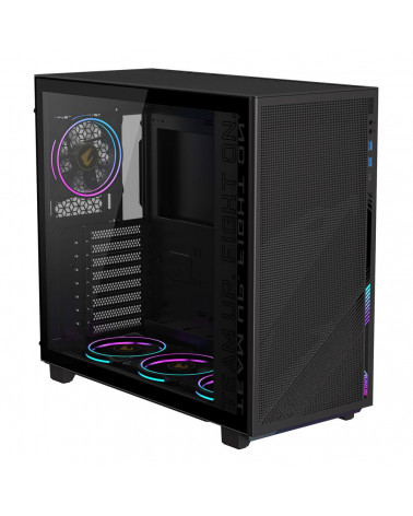 Корпус для ПК Gigabyte AORUS C400G MidTower, ATX, USB-C x1, USB 3.0 x2, Audio I/O, Black,TG