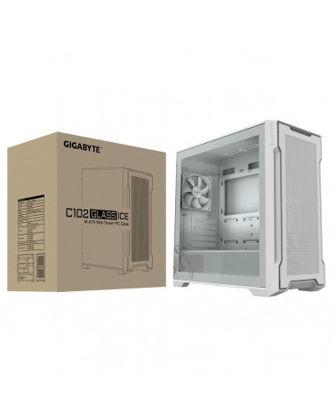 Корпус Gigabyte C102G  MidTower, mATX, USB3.0x2, Audio I/O, GPU:410mm, White