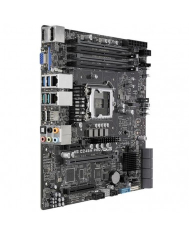 Материнская плата ASUS WS C246M PRO Mini-ATX, LGA 1151 (H4), 4x DDR4 DIMM (to 128GB ECC UDIMM), 6x USB 3.0/3.1 (4 rear), 68x SAT