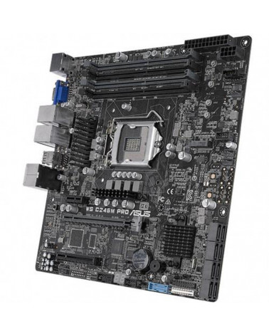 Материнская плата ASUS WS C246M PRO Mini-ATX, LGA 1151 (H4), 4x DDR4 DIMM (to 128GB ECC UDIMM), 6x USB 3.0/3.1 (4 rear), 68x SAT