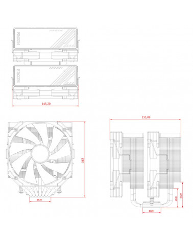 Вентилятор для процессора ID-Cooling FROZN A720 BLACK 300W/ Intel 1700, 12*, 115*, AMD AM5, AM4/ Screws