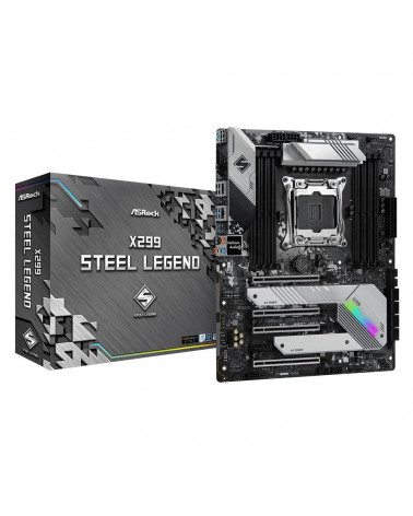 Материнская плата ASRock X299 STEEL LEGEND, Socket 2066, Intel®X299, 8xDDR4-2666, 4xPCI-Ex16, 1xPCI-Ex1, 8xSATA3(RAID 0/1/5/10),