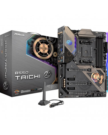 Материнская плата ASRock B550 TAICHI, Socket AM4, AMD B550, 4xDDR4-3200, HDMI+DP, 3xPCI-Ex16, 2xPCI-Ex1, 8xSATA3(RAID 0/1/10), 2