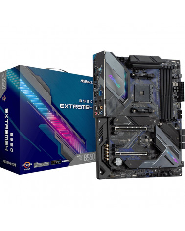 Материнская плата ASRock B550 EXTREME4, Socket AM4, AMD B550, 4xDDR4-3200, HDMI, 2xPCI-Ex16, 2xPCI-Ex1, 6xSATA3(RAID 0/1/10), 2x