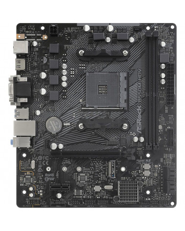 Материнская плата ASRock B550M-HDV, Socket AM4, AMD B550, 2xDDR4-3200, D-SUB+DVI-D+HDMI, 1xPCI-Ex16, 1xPCI-Ex1, 4xSATA3(RAID 0/1