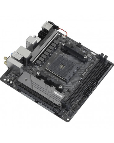 Материнская плата ASRock B550M-ITX/AC, Socket AM4, AMD B550, 2xDDR4-3200, HDMI+DP, 1xPCI-Ex16, 4xSATA3(RAID 0/1/10), 1xM.2, 8 Ch