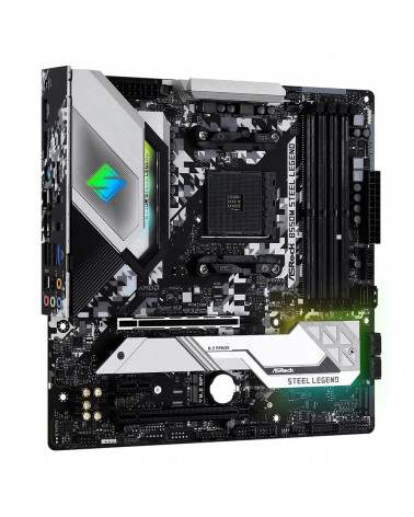 Материнская плата ASRock B550M STEEL LEGEND, Socket AM4, AMD B550, 4xDDR4-3200, HDMI+DP, 2xPCI-Ex16, 1xPCI-Ex1, 6xSATA3(RAID 0/1