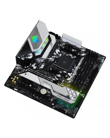 Материнская плата ASRock B550M STEEL LEGEND, Socket AM4, AMD B550, 4xDDR4-3200, HDMI+DP, 2xPCI-Ex16, 1xPCI-Ex1, 6xSATA3(RAID 0/1