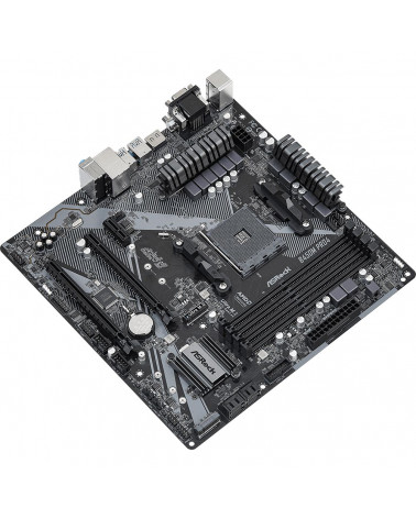 Материнская плата ASRock B450M PRO4 R2.0, Socket AM4, AMD B450, 4xDDR4-2667, D-SUB+DVI-D+HDMI, 2xPCI-Ex16, 1xPCI-Ex1, 4xSATA3(RA