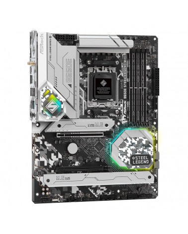 Материнская плата ASRock B650E STEEL LEGEND WIFI, Socket AM5, AMD B650, 4xDDR5-5200, HDMI+DP, 2xPCI-Ex16, 2xSATA3(RAID 0/1/10), 