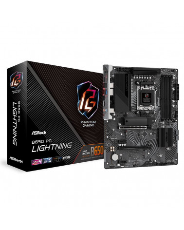 Материнская плата ASRock B650 PG LIGHTNING, Socket AM5, AMD B650, 4xDDR5-5200, HDMI, 2xPCI-Ex16, 2xPCI-Ex1, 4xSATA3(RAID 0/1/10)